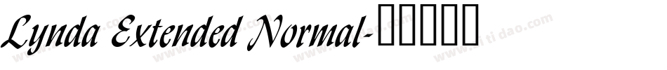 Lynda Extended Normal字体转换